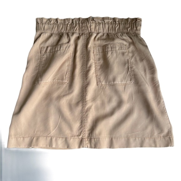 🤩 LOFT Emory Paperbag Pocket Mini Skirt Khaki Size 8 - Picture 4 of 5